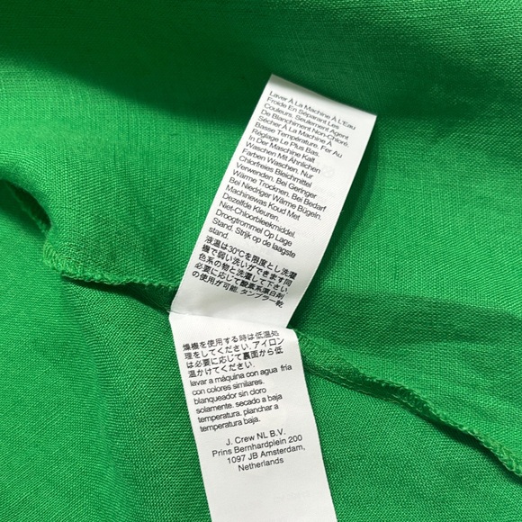 J. Crew Vibrant Green Button-Front Midi Dress - Picture 12 of 12